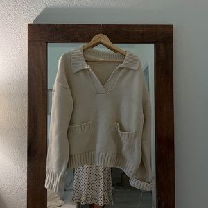 Cream color crewneck